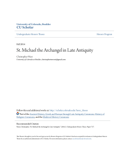 St. Michael the Archangel in Late Antiquity - CU Scholar