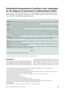 Standardized interpretation of paediatric chest radiographs for the