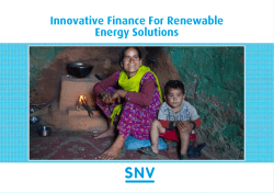 Innovative Finance For Renewable Energy Solutions