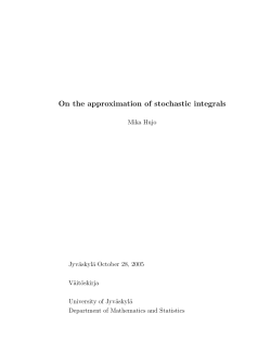 On the approximation of stochastic integrals