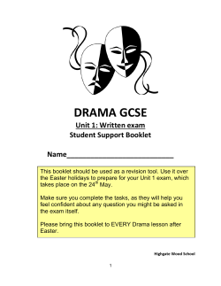 Drama Revision Guide - Highgate Wood School