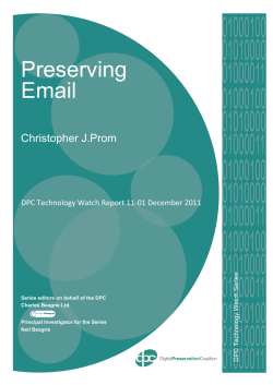 Preserving Email - Digital Preservation Coalition