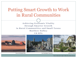 Putting Smart Growth to Work in Rural Communities