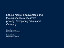 Labour market disadvantage and the experience of recurrent poverty