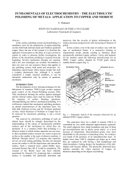 fundamentals of electrochemistry the electrolytic polishing of metals