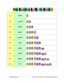 Skip Counting by 10s (In Arabic)