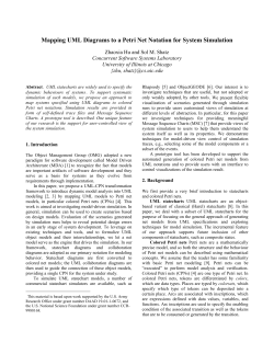Mapping UML Diagrams to a Petri Net Notation for System Simulation
