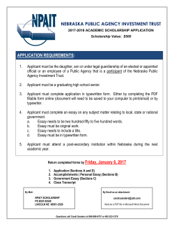 nebraska public agency investment trust application