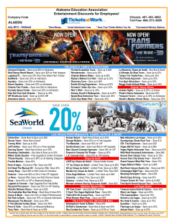 Entertainment Discounts for Employees!