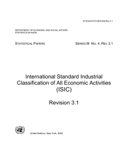 ISIC Rev.3.1 - UNSD - the United Nations