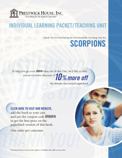 Scorpions - Teaching Unit - Mrs. Moore`s English Documents