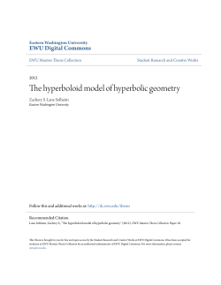 The hyperboloid model of hyperbolic geometry
