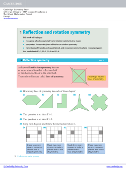 1 Reflection and rotation symmetry - Beck-Shop