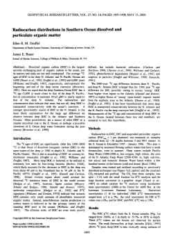 Radiocarbon Distributions in Southern Ocean Dissolved and