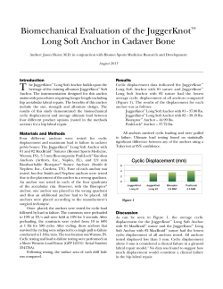 Biomechanical Evaluation of the JuggerKnot™ Long Soft Anchor in