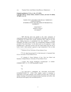 TAKING TEXT AND STRUCTURE REALLY