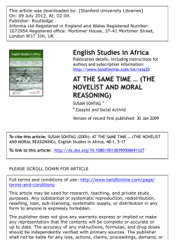 at the same time &hellip; (the novelist and moral reasoning)