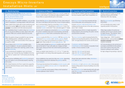 Enecsys Micro-Inverters Installation Hints UK