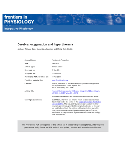 Cerebral oxygenation and hyperthermia