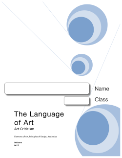 The Language of Art