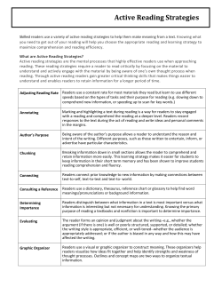 Active Reading Strategies