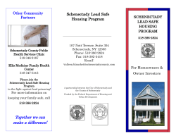 Schenectady Lead Safe Housing Program