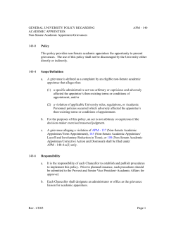 APM - 140 - University of California | Office of The President