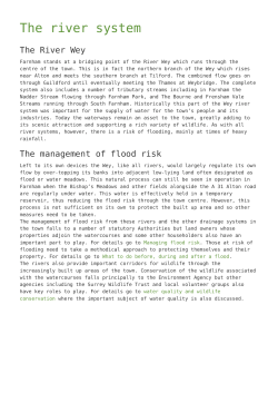 The river system - Farnham Town Council
