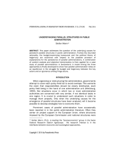UNDERSTANDING PARALLEL STRUCTURES IN PUBLIC