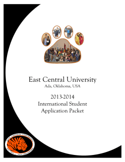 Thank you or your interest in East Central University