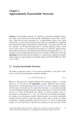 Approximately Factorizable Networks