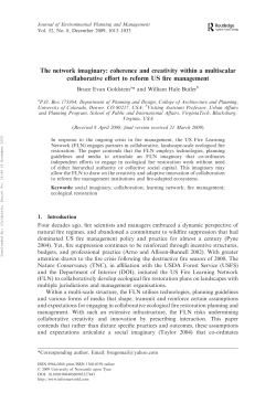 The network imaginary - Center for Science and Technology Policy