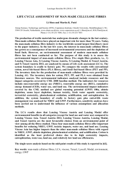 life cycle assessment of man-made cellulose fibres