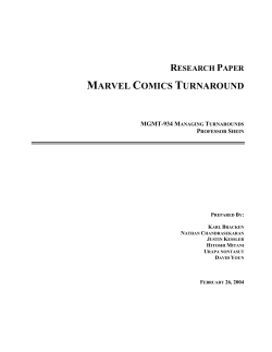 marvel comics turnaround - Turnaround Management Association