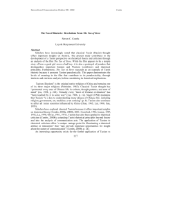 The Tao of Rhetoric: Revelations From The Tao of Steve Steven C