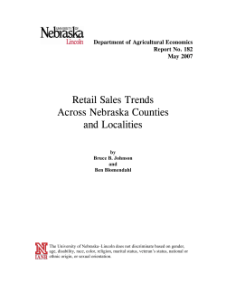 Retail Sales Trends Across Nebraska Counties and - UNL Ag-Econ