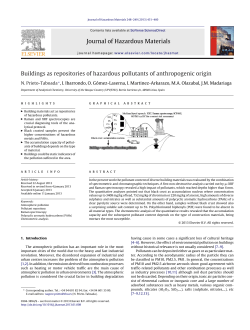 Buildings as repositories of hazardous pollutants of anthropogenic