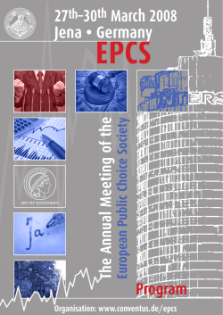 Conference program - European Public Choice Society