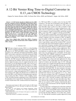 A 12-Bit Vernier Ring Time-to-Digital Converter in 0.13&mu;m CMOS