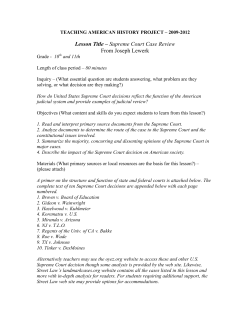 Supreme Court Case Review - Teaching American History