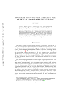 Approximate groups and their applications: work of Bourgain
