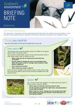briefing note - Scotland`s Environment Web