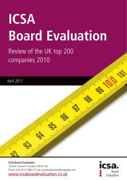 ICSA Board Evaluation