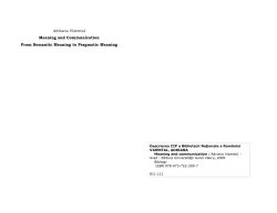 Adriana Vizental Meaning and Communication From Semantic