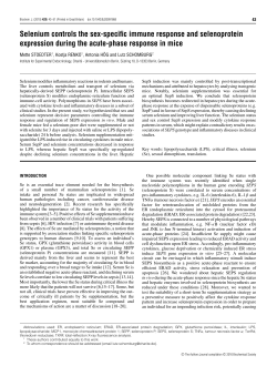 Selenium controls the sex-specific immune response and