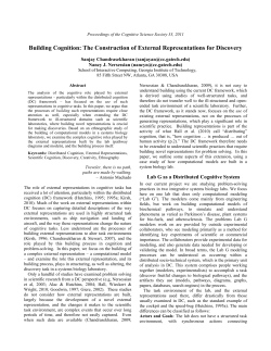 Building Cognition: The Construction of External Representations for