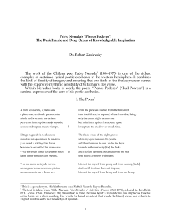 Pablo Neruda`s &ldquo;Plenos Poderes&rdquo; - Doc Z Online