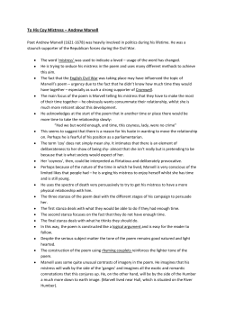 To His Coy Mistress &ndash; Andrew Marvell