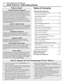 2016 Form IL-1040 Instructions - Illinois Department of Revenue