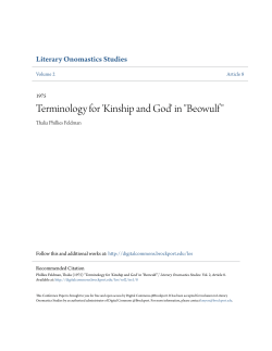 Terminology for `Kinship and God` in "Beowulf"